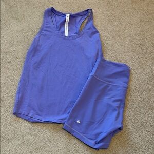 Lululemon Racerback Top and Bike Shorts Set